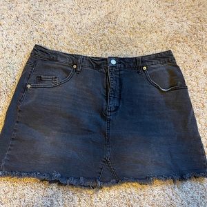 Black Jean Skirt